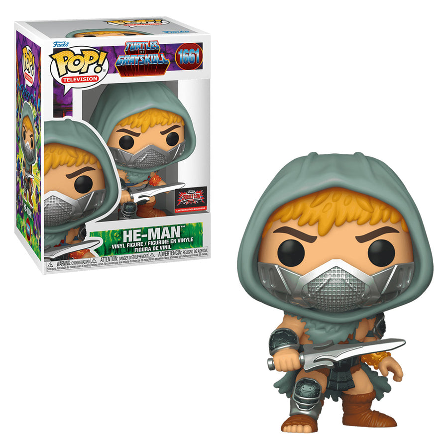 FUNKO POP TELEVISION MASTERS OF THE UNIVERSE: TURTLES OF GRAYSKULL EXCLUSIVE - HE-MAN 1661 BRINDE