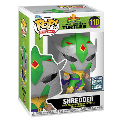 FUNKO POP TELEVISION MIGHTY MORPHIN POWER RANGERS X TEENAGE MUTANT NINJA TURTLES FUNKON 2022 - SHREDDER 110