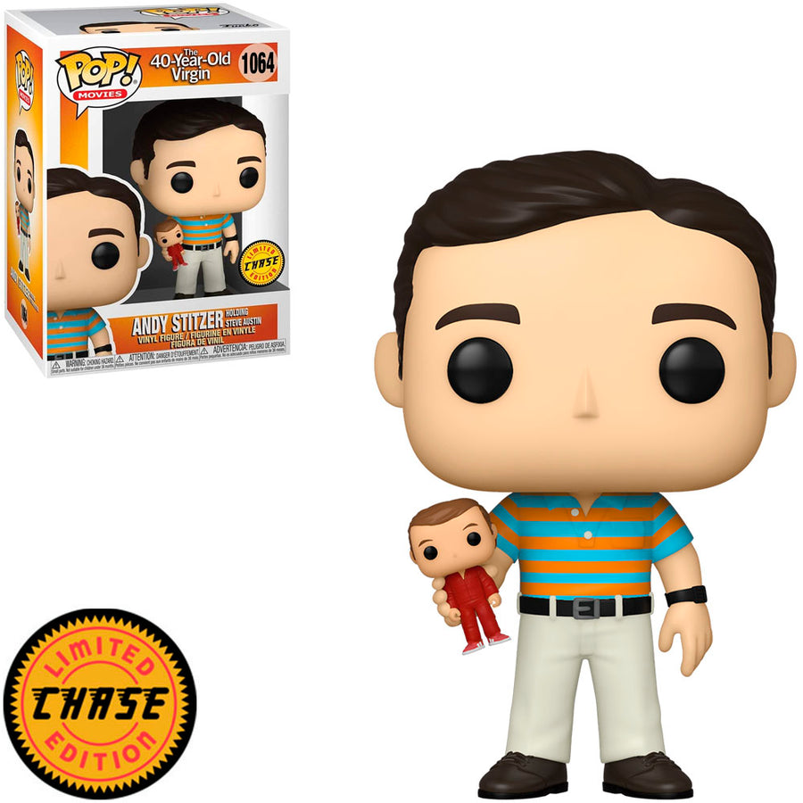 FUNKO POP CHASE THE 40-YEAR-OLD VIRGIN - ANDY STITZER HOLDING STEVE AUSTIN 1064 BRINDE