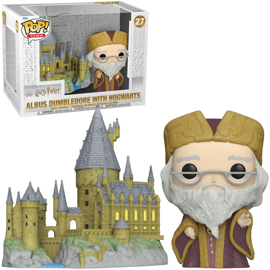 FUNKO POP TOWN HARRY POTTER - ALBUS DUMBLEDORE WITH HOGWARTS 27 BRINDE
