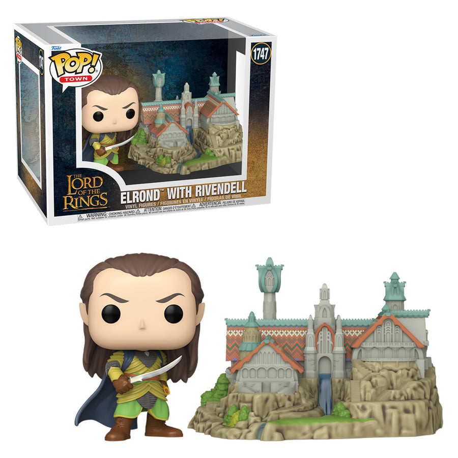 FUNKO POP TOWN THE LORD OF THE RINGS - ELROND WITH RIVENDELL 1747 BRINDE