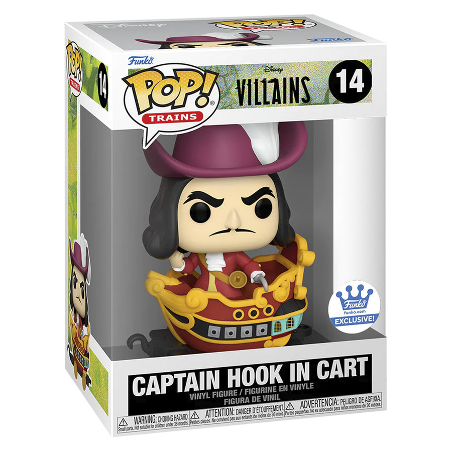 FUNKO POP TRAINS DISNEY VILLAINS EXCLUSIVE - CAPTAIN HOOK IN CART 14