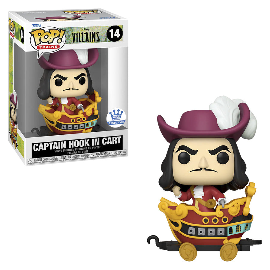 FUNKO POP TRAINS DISNEY VILLAINS EXCLUSIVE - CAPTAIN HOOK IN CART 14 BRINDE