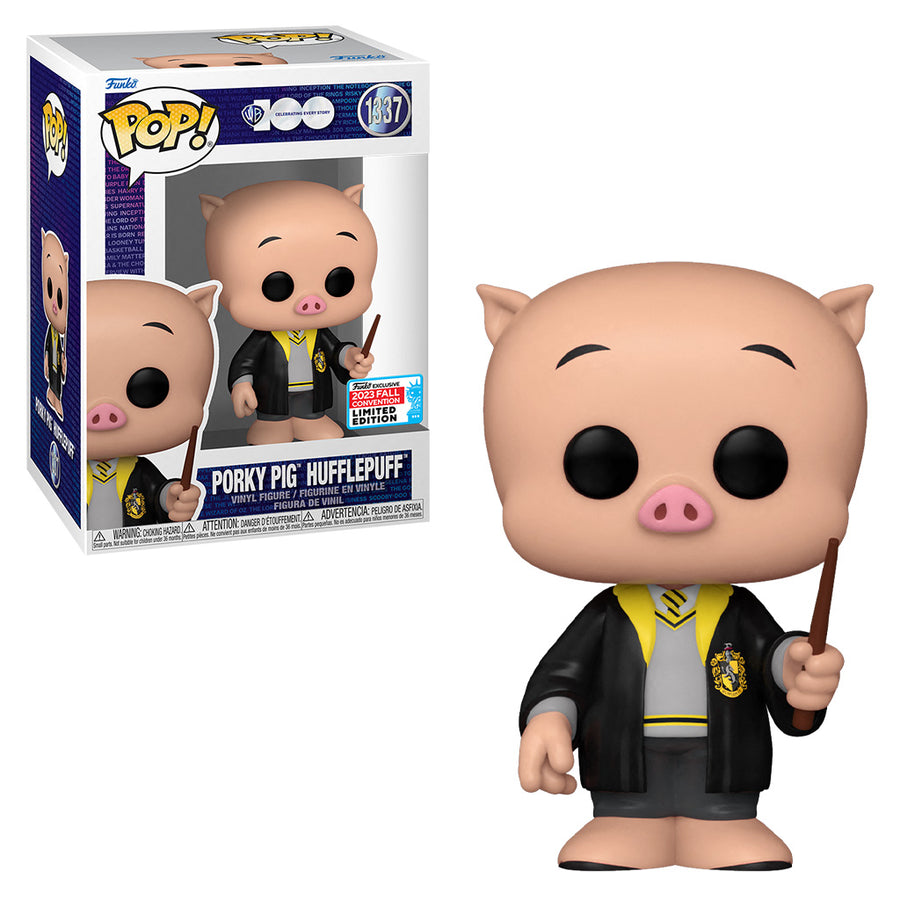 FUNKO POP WARNER BROS 100TH NEW YORK COMIC CON 2023 - PORKY PIG HUFFLEPUFF 1337