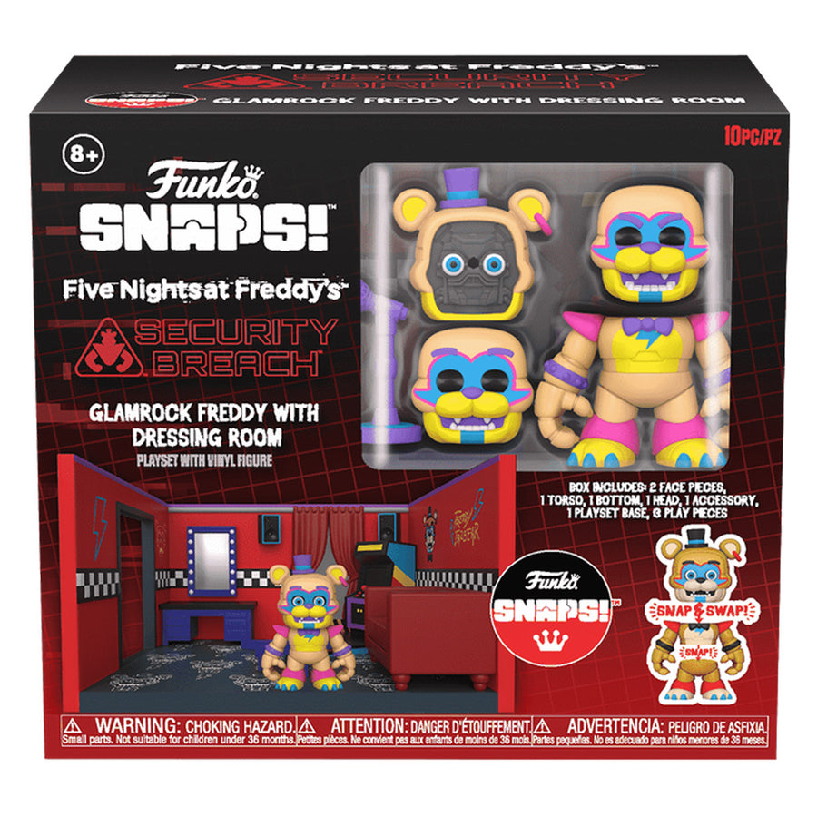 FUNKO SNAPS! FIVE NIGHTS AT FREDDYS - GLAMROCK FREDDY WITH DRESSING ROOM PLAYSET (70821)