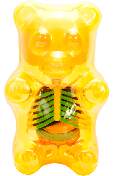 Funny Anatomy Gummi Bear (Clear Yellow) – Mighty Jaxx – ActionFigure Brasil