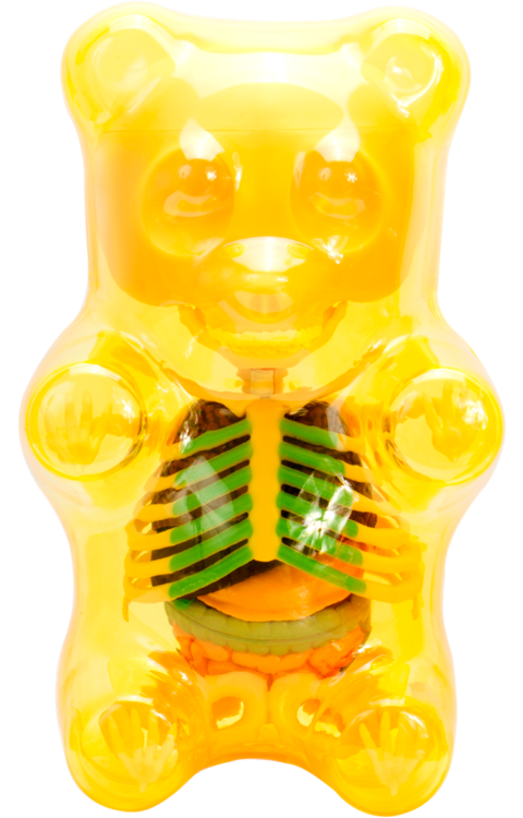Funny Anatomy Gummi Bear (Clear Yellow) – Mighty Jaxx – ActionFigure Brasil