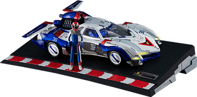 Future GPX Asurada G.S.X – Threezero – ActionFigure Brasil — com base expositora