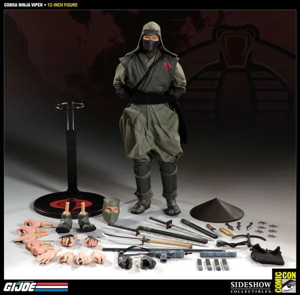 G.I. Joe 12 Inch Action Figure: Cobra Ninja Viper (SDCC Exclusive)ㅤ – Sideshow Collectibles – ActionFigure Brasil