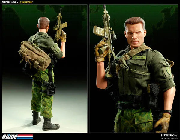 G.I.JOE - 12 Inch Action Figures: General Hawkㅤ – Sideshow Collectibles – ActionFigure Brasil