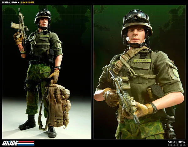 G.I.JOE - 12 Inch Action Figures: General Hawkㅤ – Sideshow Collectibles – ActionFigure Brasil