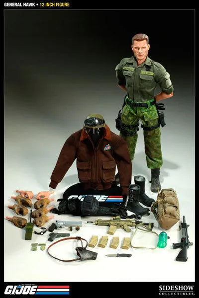 G.I.JOE - 12 Inch Action Figures: General Hawkㅤ – Sideshow Collectibles – ActionFigure Brasil
