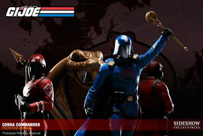 G.I. Joe Cobra Commander Diorama Statueㅤ – Sideshow Collectibles – ActionFigureBrasil — close