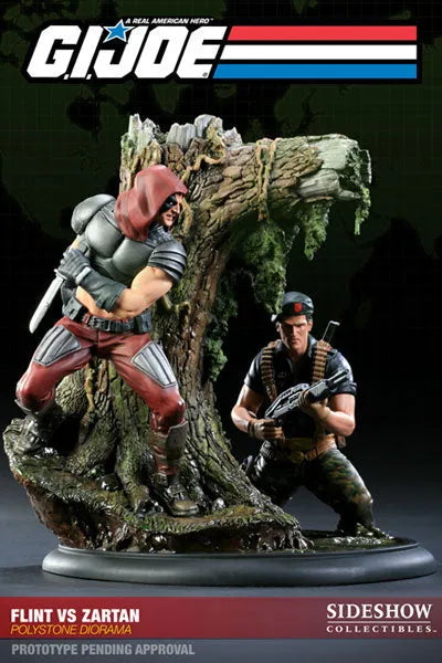 G.I.JOE - Versus Diorama Statue: Flint VS Zartanㅤ – Sideshow Collectibles – ActionFigure Brasil