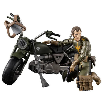 G.M.G. Mobile Suit Gundam - Zeon Army 08 V-SP - Normal Soldier & Zeon Army Soldier Motorcycle (Megahouse)ㅤ – MegaHouse – ActionFigureBrasil — com base expositora