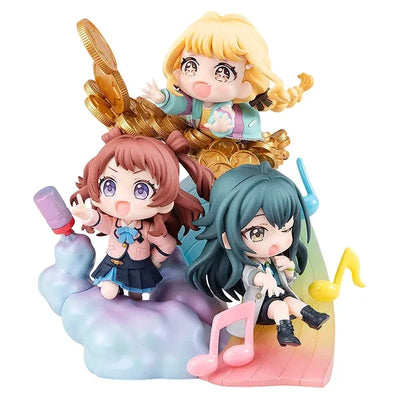 Gakuen iDOLM@STER - Fujita Kotone - Hanami Saki - Tsukimura Temari - FigUnity (MegaHouse)ㅤ – MegaHouse – ActionFigureBrasil