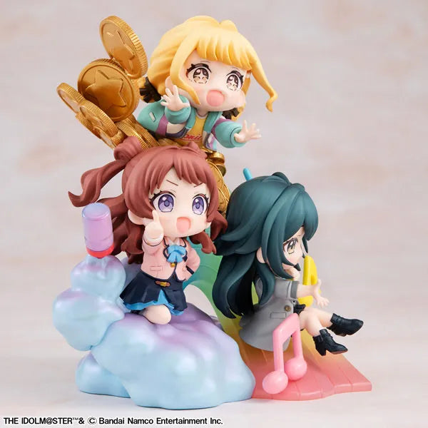 Gakuen iDOLM@STER - Fujita Kotone - Hanami Saki - Tsukimura Temari - FigUnity (MegaHouse)ㅤ – MegaHouse – ActionFigureBrasil
