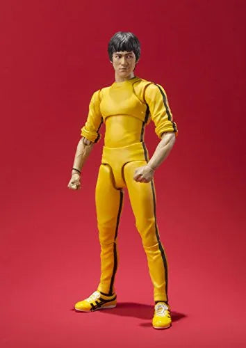 Game of Death - Bruce Lee - S.H.Figuarts - Yellow Track Suit (Bandai)ㅤ – Bandai – ActionFigure Brasil — com base expositora