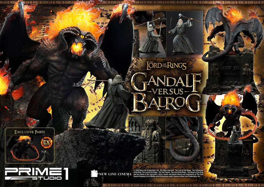 Gandalf Versus Balrog (Exclusive Version) The Lord of the Rings (Film) – Prime1Studio – ActionFigure Brasil