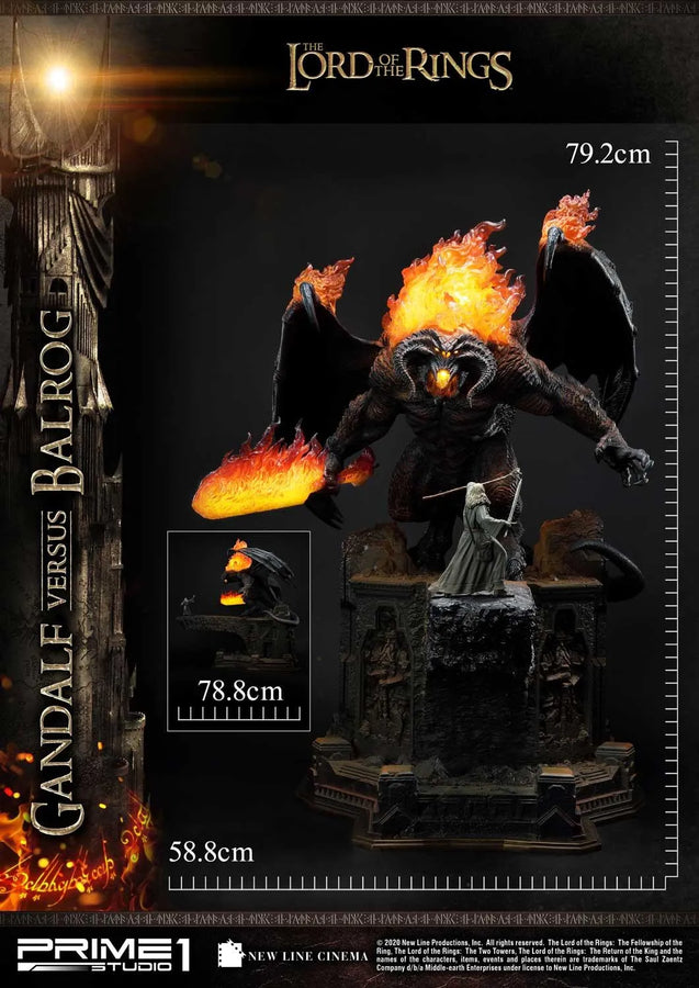 Gandalf Versus Balrog (Regular Version) The Lord of the Rings (Film) – Prime1Studio – ActionFigure Brasil
