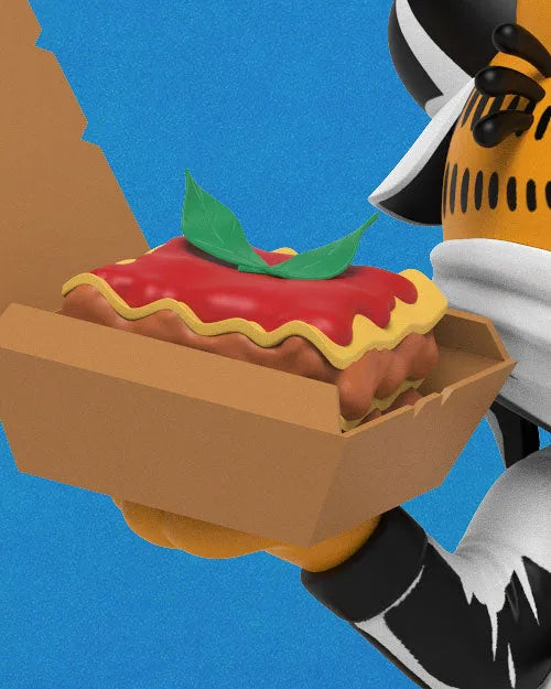 Garfield / Lasagna Bomber by Ndikol 7 Inch Vinyl Art Statueㅤ – Mighty Jaxx – ActionFigureBrasil