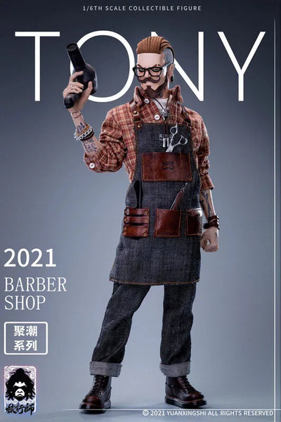 "Gathering Trend" Series Vol.1 JC-001 Oil Head Barber Tony (JC-001) 1/6 Action Figureㅤ – YUAN XING SHI – ActionFigureBrasil — ambientada
