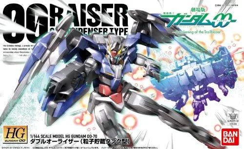 Gekijouban Kidou Senshi Gundam 00: A Wakening of the Trailblazer - GN-0000RE + GNR-010 00 Raiser GN Condenser Type - HG00 #70 - 1/144 (Bandai)ㅤ – Bandai – ActionFigureBrasil