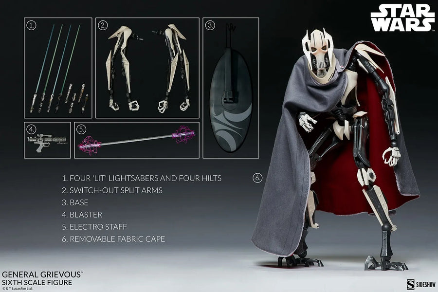 General Grievous - LIMITED EDITION – Sideshow Collectibles – ActionFigure Brasil