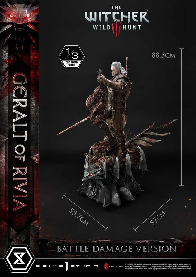 Geralt of Rivia (Battle Damage Edition) The Witcher 3: Wild Hunt – Prime1Studio – ActionFigure Brasil