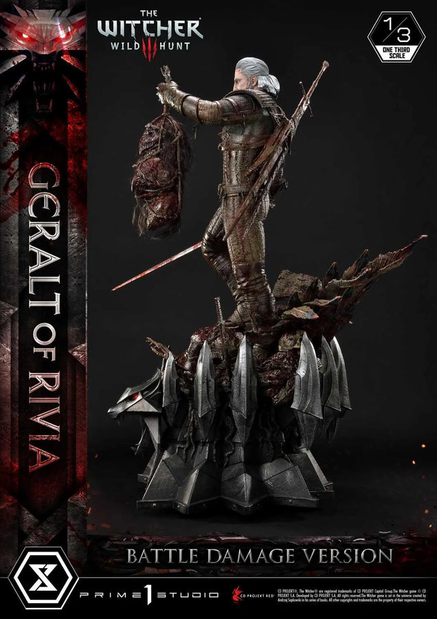 Geralt of Rivia (Battle Damage Edition) The Witcher 3: Wild Hunt – Prime1Studio – ActionFigure Brasil
