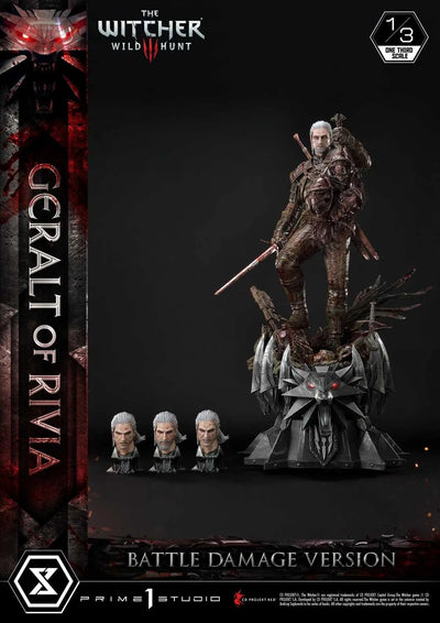 Geralt of Rivia (Battle Damage Edition) The Witcher 3: Wild Hunt – Prime1Studio – ActionFigure Brasil