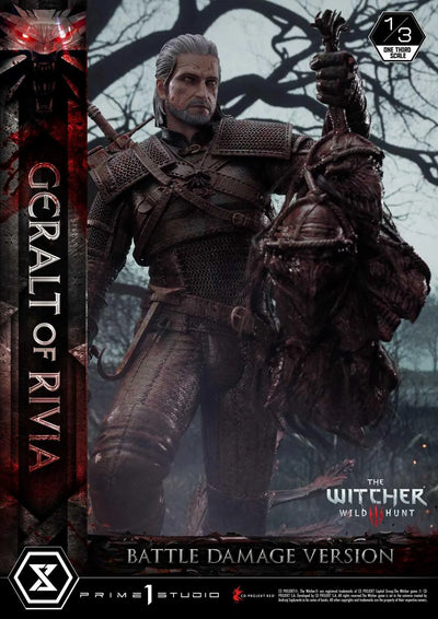 Geralt of Rivia (Battle Damage Edition) The Witcher 3: Wild Hunt – Prime1Studio – ActionFigure Brasil