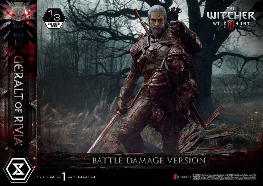 Geralt of Rivia (Battle Damage Edition) The Witcher 3: Wild Hunt – Prime1Studio – ActionFigure Brasil