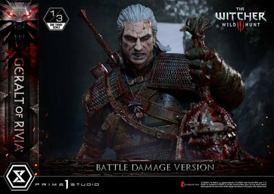 Geralt of Rivia (Battle Damage Edition) The Witcher 3: Wild Hunt – Prime1Studio – ActionFigure Brasil
