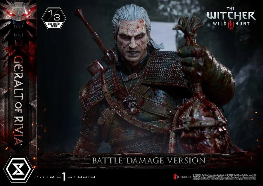 Geralt of Rivia (Battle Damage Edition) The Witcher 3: Wild Hunt – Prime1Studio – ActionFigure Brasil