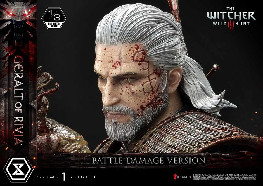 Geralt of Rivia (Battle Damage Edition) The Witcher 3: Wild Hunt – Prime1Studio – ActionFigure Brasil