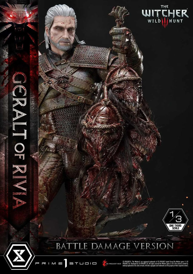 Geralt of Rivia (Battle Damage Edition) The Witcher 3: Wild Hunt – Prime1Studio – ActionFigure Brasil