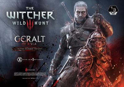 Geralt of Rivia (Battle Damage Edition) The Witcher 3: Wild Hunt – Prime1Studio – ActionFigure Brasil