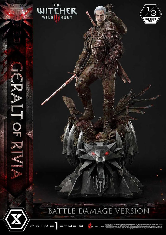 Geralt of Rivia (Battle Damage Edition) The Witcher 3: Wild Hunt – Prime1Studio – ActionFigure Brasil