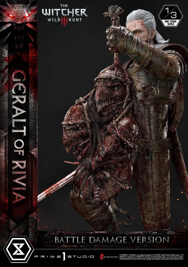 Geralt of Rivia (Battle Damage Edition) The Witcher 3: Wild Hunt – Prime1Studio – ActionFigure Brasil