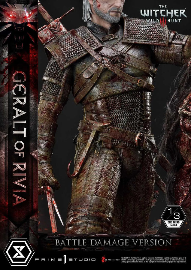 Geralt of Rivia (Battle Damage Edition) The Witcher 3: Wild Hunt – Prime1Studio – ActionFigure Brasil
