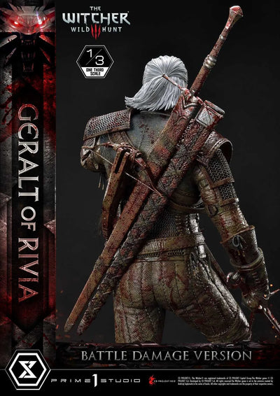 Geralt of Rivia (Battle Damage Edition) The Witcher 3: Wild Hunt – Prime1Studio – ActionFigure Brasil