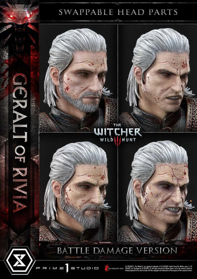 Geralt of Rivia (Battle Damage Edition) The Witcher 3: Wild Hunt – Prime1Studio – ActionFigure Brasil