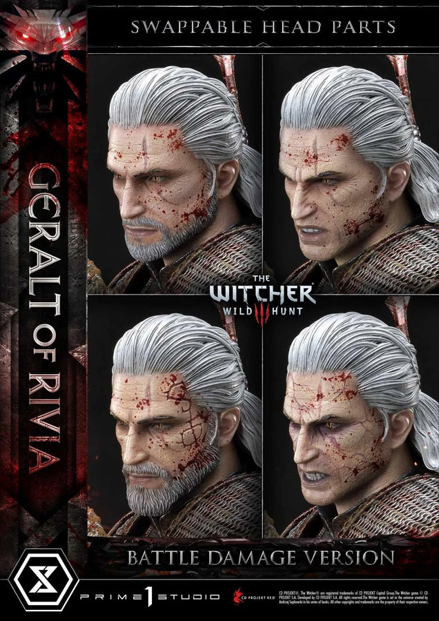 Geralt of Rivia (Battle Damage Edition) The Witcher 3: Wild Hunt – Prime1Studio – ActionFigure Brasil