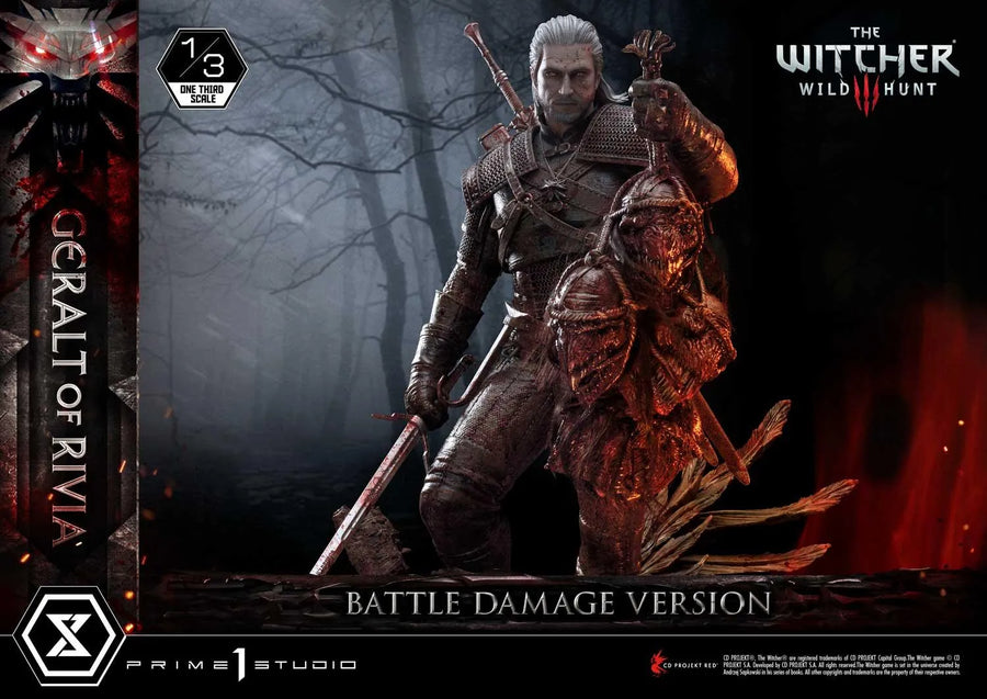 Geralt of Rivia (Battle Damage Edition) The Witcher 3: Wild Hunt – Prime1Studio – ActionFigure Brasil
