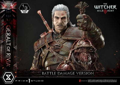 Geralt of Rivia (Battle Damage Edition) The Witcher 3: Wild Hunt – Prime1Studio – ActionFigure Brasil