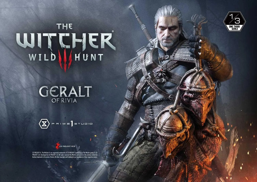 Geralt of Rivia (Deluxe Version) The Witcher 3: Wild Hunt – Prime1Studio – ActionFigure Brasil