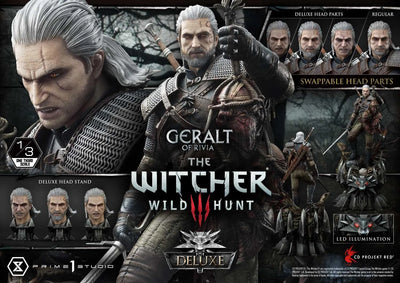 Geralt of Rivia (Deluxe Version) The Witcher 3: Wild Hunt – Prime1Studio – ActionFigure Brasil