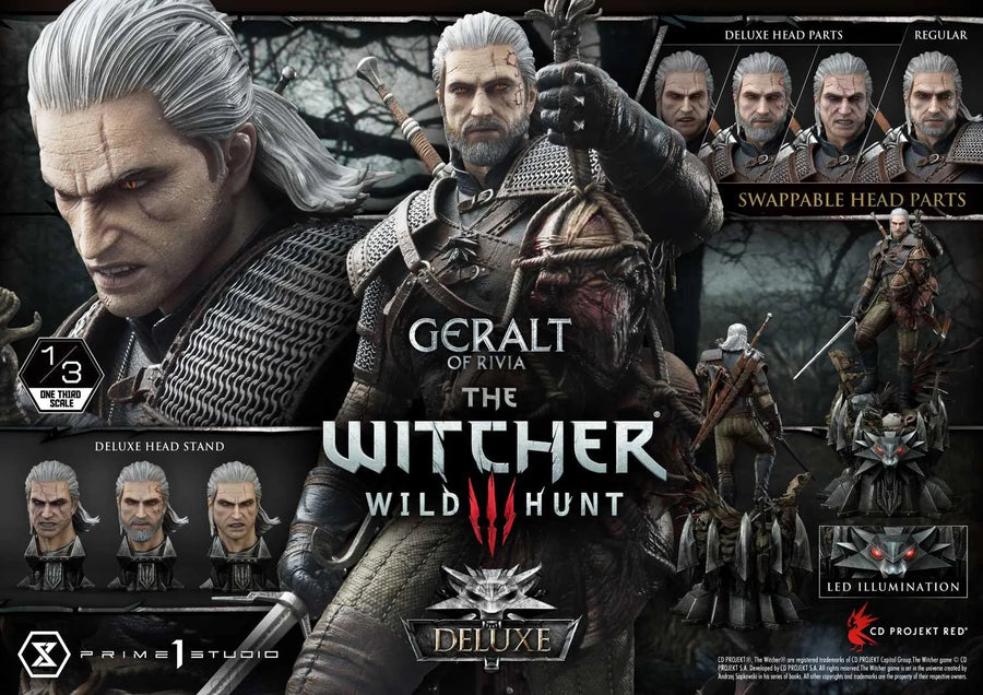 Geralt of Rivia (Deluxe Version) The Witcher 3: Wild Hunt – Prime1Studio – ActionFigure Brasil