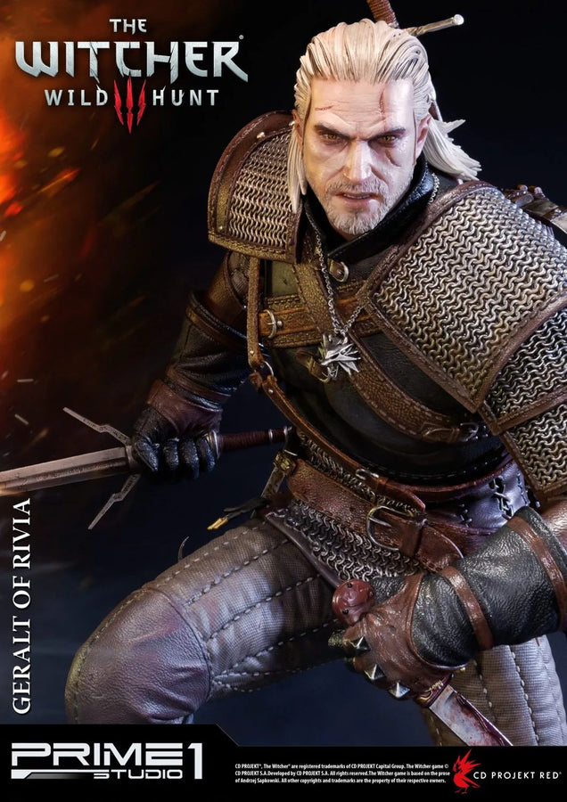 Geralt of Rivia (Exclusive Version) The Witcher 3: Wild Hunt – Prime1Studio – ActionFigure Brasil